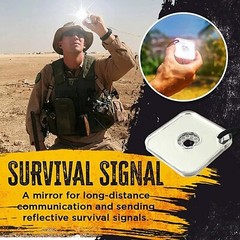5 pieces of survival signal mirrors, military reflective signal with whistle