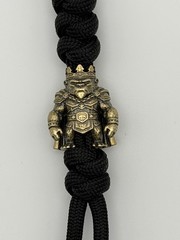 King Gorilla Lanyard Bead Paracord Knife Charm EDC Brass Color
