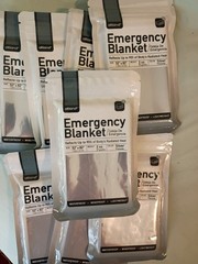 LOT OF 8 – Silver Emergency Blankets (52″x82″) Lightweight,Waterproof,Windproof