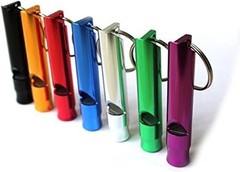 A Set of 5 Extra Loud Whistles for Camping Hiking Hunting Outdoors Sports and