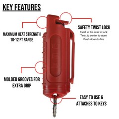 POLICE MAGNUM 7 Pack .50oz Rainbow Keychain Pepper spray Self Defense Security