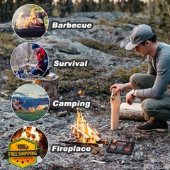 Stanbroil 24 pcs natural charcoal fire starters