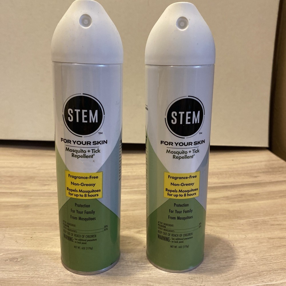 LOT OF 2 Stem- Mosquito & Tick Repellent Spray- 6 oz