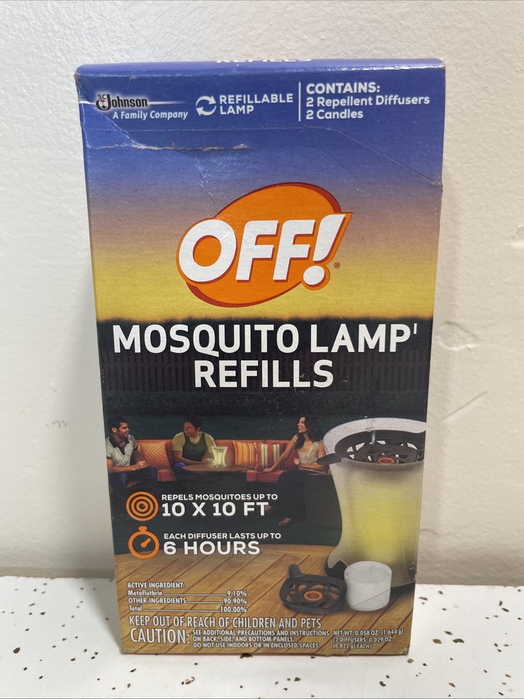NEW OFF! Mosquito Lamp Refills 2 Repellent Diffusers 2 Candles