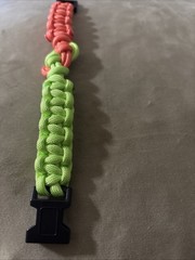 PARACORD 550 (7) STRAND, ORANGE AND GREEN SMALL (7 1/4) SMALL LADIES SIZE .