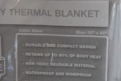 Swiss Safe Emergency Thermal Blanket Silver Foil 52″ x 82″ Waterproof 4 Pack