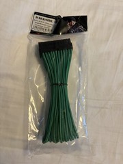 DARKSIDE 24in Braided Nylon Paracord, Green/Black, Single Braid M/B DS-0703