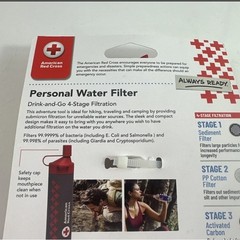 American Red Cross 4-Stage Personal Water Filter 99.99% Filtration BPA-Free