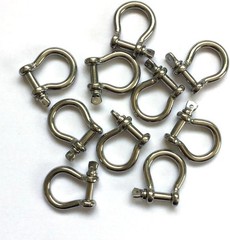 Stainless Steel Bow Shackle, 4mm, Silver Color,for Paracord Jewelry, Marine T…