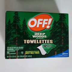 3 – OFF! Deep Woods Mosquito and Insect Repellent Wipes 12 Pack. (36 total)
