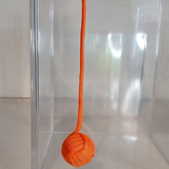 Orange 8 » Paracord Monkey Fist Knot Keychain Lanyard Handmade 1 Pack. (B3)