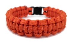 Paracord Bracelet 550 Black Tactical 3/8″ Buckle (Sunburst Orange) Hand Made