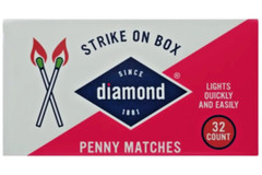 10 Boxes Diamond Wood PENNY Green MATCHES 32 x 10=320 STRIKE ON BOX wooden match