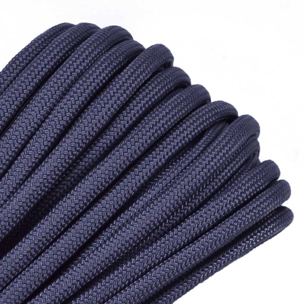Charcoal 550 Paracord – 50 Feet – USA Made – Veteran Owned Seller