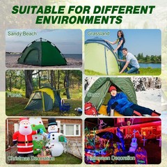 Hicarer 40 Pcs 12 Inch Tent Stakes Screw in Camping Luminous White