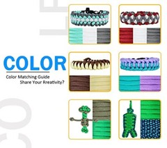 36 Colord 550 Paracord Combo Crafting Kit Survival Parachute Cord Making