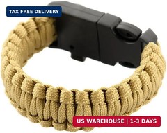 M-Tac Paracord Bracelet – Tactical Survival Wristband with Fastex Buckle – 7-Str
