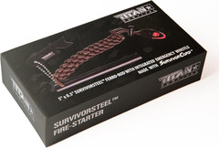 Titan Survivorsteel Ferrocerium Fire-Starter V2.0, 5″ X 1/2″ Ferro-Rod with Stee