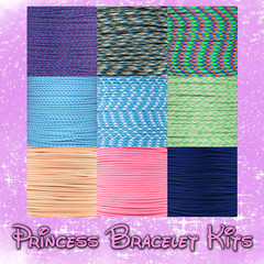 Princess DIY Paracord 550 Bundle Kit | 10 ft Cord & 3/8 Contoured Buckle |