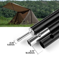 ONETIGRIS Upgraded Tent Poles – Set of 2 Adjustable Telescoping Tarp Poles,…