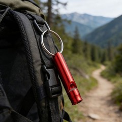 Rustproof Survival Equipment Aluminum Alloy Whistle for Survival Lifesaving