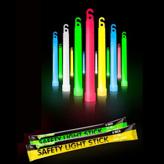 Individually Wrapped Glow Sticks, 12-Hour Duration, Industrial Grade, 10-Pack