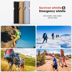 Braylin 3-Pack Emergency Whistles with Lanyard, Referee Whistle, Sports Whist…