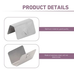 Fiknonk Car Wind Deflector Buckles 12 PCS Silver