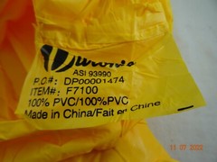 911 Call if you Can Emergency Rain Poncho Hooded in carry pouch Yellow OSFM Adlt