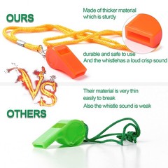 SANNIX 7 Pack Whistles, Coaches Whistles with Lanyard Sports Whistle Loud Cri…