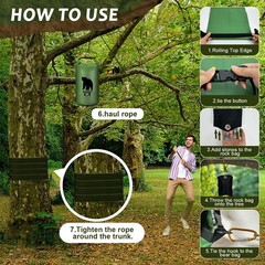 2 Pcs 10L Waterproof Bear Bags with 4 Nylon Ropes, 4 Clips & 2 Rock Pockets &…