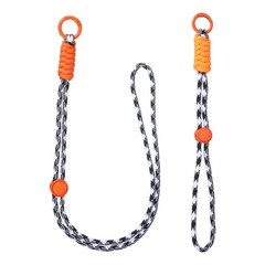 1Set Heavy Duty Paracord Keychain Lanyard for Keys , Black White/Orange