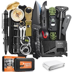 Dusor 19 in 1 Survival Kit Stocking Stuffers for Men, Hunting Fishing Gift fo…