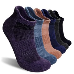 SeeyAN Merino Wool Ankle Hiking Socks For Men & Women No Large, Grey & Blue