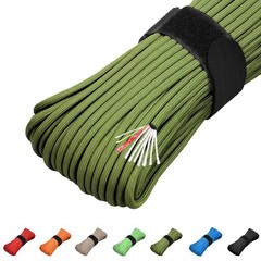 Survival Paracord 550 Fire Survivor Cord Nlyon 100FT, Army Green