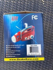 Solar Powered Flashlight Radio with DC12V Charging Socket.