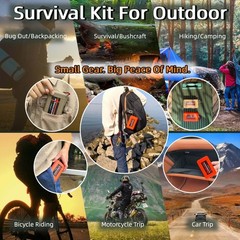 LoDinpo Pocket Survival Fishing Kit,Emergency Tackle Small, Desert Sand