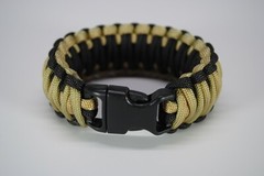 550 Paracord Survival Bracelet King Cobra Black/Gold «Made in the USA»