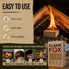 Natural Fire Starter Cubes 160 pcs – Quick, Odorless, Waterproof for Campfires,