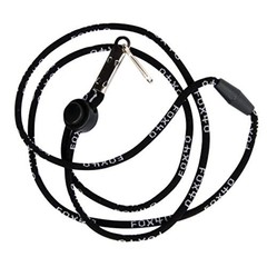 Sonik Blast CMG Official Whistle with Break Away Lanyard (Black) (Pack of 1)