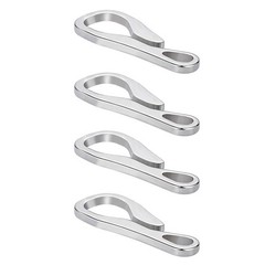 4 Pcs Key Chain Ring Hanging Buckles Hanger Buckle Stainless Steel Hook Clips