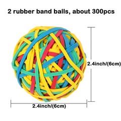 AMUU Rubber Band Ball #33 Red, blue, yellow, white, purple, green