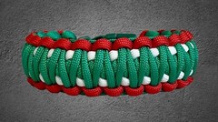 MEXICO Paracord Survival King Cobra Weave Standard Bracelet USA Made WORLD CUP
