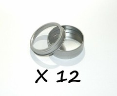 2oz Round Metal Window See Through Slip Lid Tin Can Survival Craft Container X12