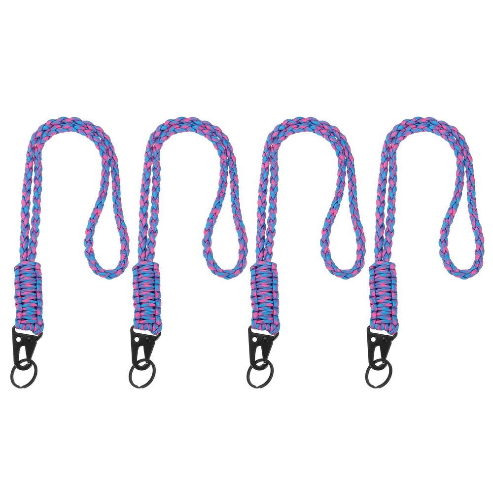 Paracord Lanyard, 4Pcs & Powder Blue Camouflage Fit for (Keys Whistle)