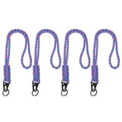 Paracord Lanyard, 4Pcs & Powder Blue Camouflage Fit for (Keys Whistle)