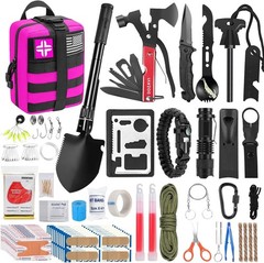 142 Pcs Survival Kit and First Aid Kit,Professional Emergency Kits Survival Gear