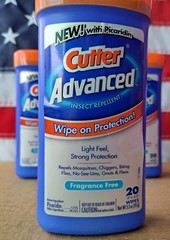 LOT OF 3 NOS Sealed Cutter Advanced Picaridin Insect Repellent Wipes