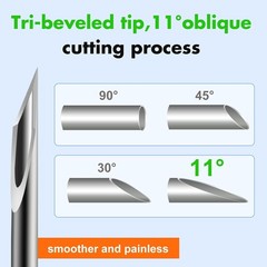 Sterile Ultra-Thin Wall 31G 8mm 5/16″ Universal Fit Pen Tips Set 16 Pack