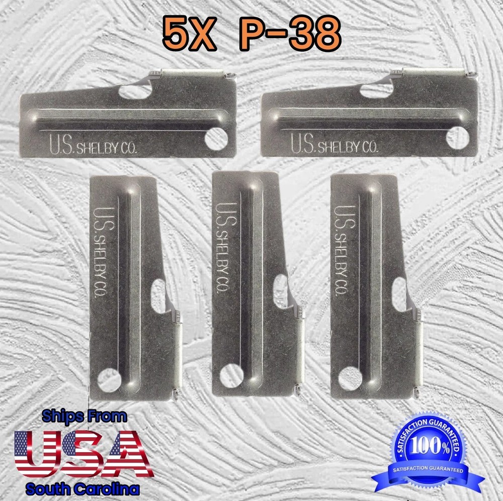 5-Shelby USA P-38 Can Openers Army Tool Military Camping Hiking Survival